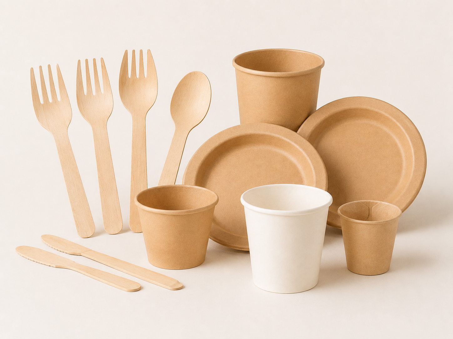 Compostable bagasse tableware including plates, bowls and trays