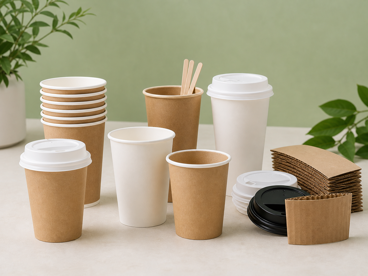 Custom paper cups for hot and cold drinks